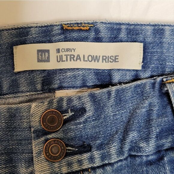 Y2K Gap curvy ultra low rise flare bootcut light wash jeans 10 - Picture 4 of 11